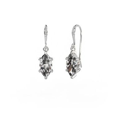 Pendants d'oreilles Laurie MRQ 2 950 platine diamant synthétique 2.030 crt