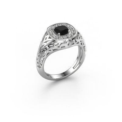 Bague pour homme Quinten 950 platine diamant noir 0.86 crt