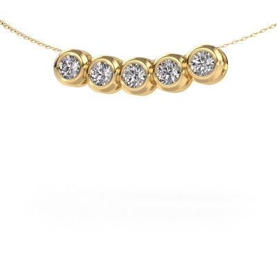 Necklace Kim 5 585 gold lab grown diamond 1.25 crt