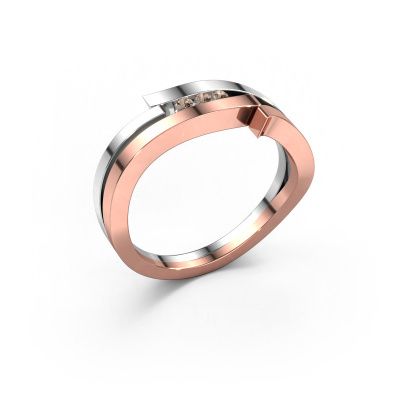 Ring Amelie 585 Roségold Braun Diamant 0.053 crt