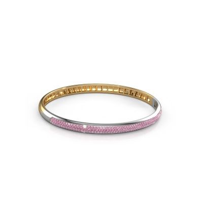 Bracelet Emely 5mm 585 or jaune saphir rose 1.1 mm