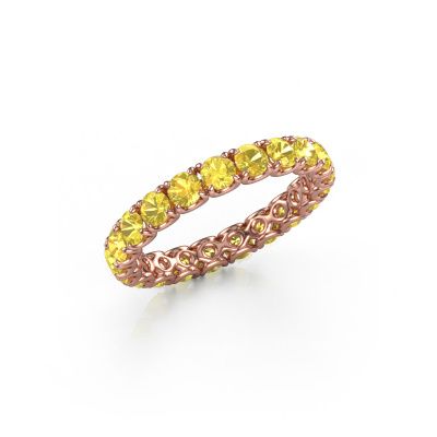 Stackable ring Estee 2.9 585 rose gold yellow sapphire 2.9 mm