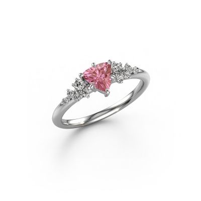 Ring Royce TRI 950 platinum pink lab grown diamond 5.5 mm
