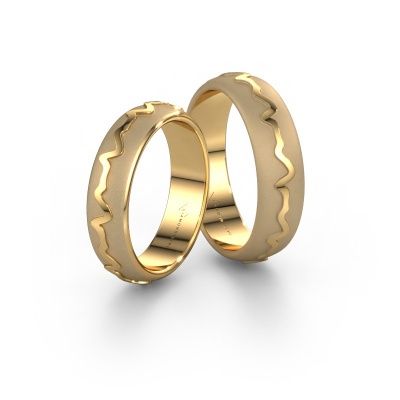 Wedding rings set WHR0439LM ±5x1.8 mm 14 Carat gold