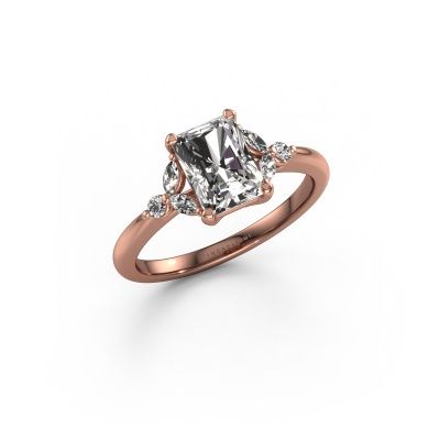 Engagement ring Megan RAD 585 rose gold lab grown diamond 1.50 crt