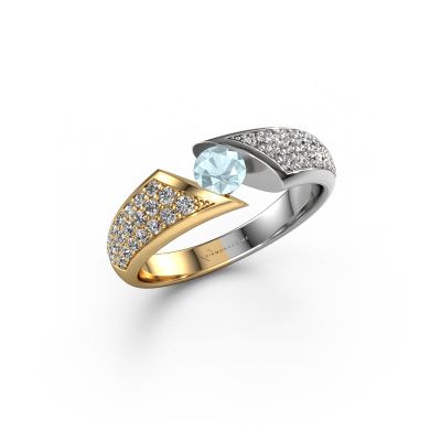 Engagement ring Hojalien 3 585 gold aquamarine 4.2 mm
