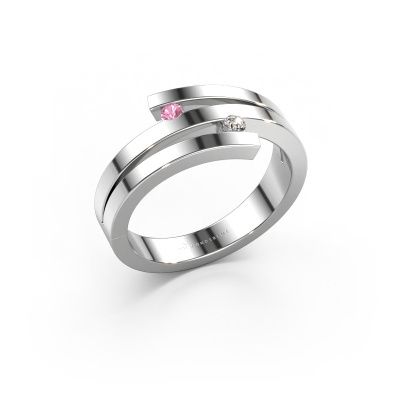 Ring Roxane 585 white gold pink sapphire 2 mm