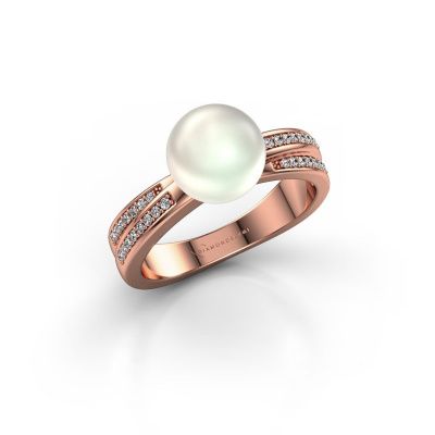 Ring Jolies 585 Roségold Weiße Perl 8 mm
