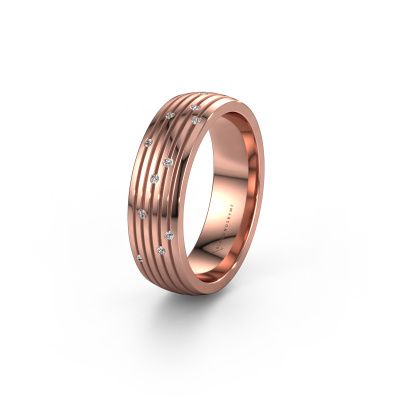 Trauring WH0150L26A 585 Roségold Zirkonia ±6x1.7 mm
