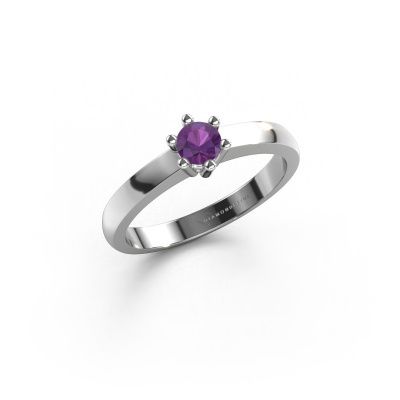 Engagement ring Luna 1 950 platinum amethyst 3.7 mm