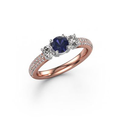 Engagement ring Marielle RND 585 rose gold sapphire 6 mm
