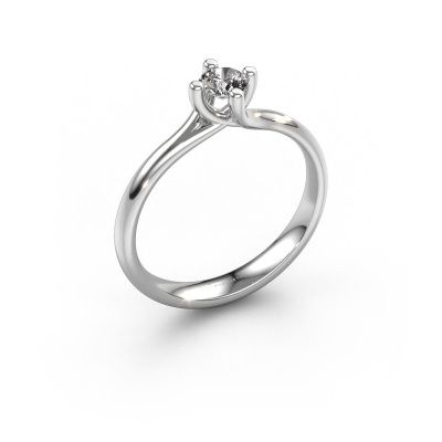 Engagement ring Dewi Round 585 white gold diamond 0.25 crt