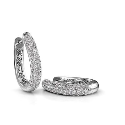 Hoop earrings Danika 12.5 A 950 platinum diamond 1.360 crt