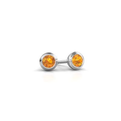 Ohrsteckers Shemika 585 Weißgold Citrin 3.4 mm