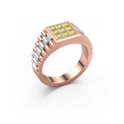 Men's ring Chavez 585 rose gold peridot 2 mm