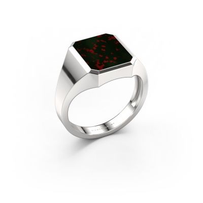 Chevalière Lars 2 light 950 platine héliotrope 12x10 mm