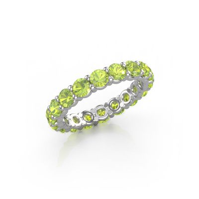 Ring Heddy rnd 3.4 585 white gold peridot 3.4 mm