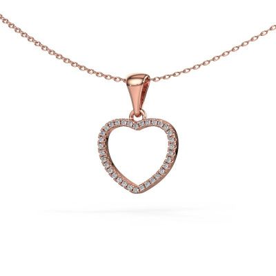 Anhänger Heart 6 585 Roségold Diamant 0.17 crt