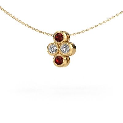 Pendant Judi 585 gold garnet 3.4 mm
