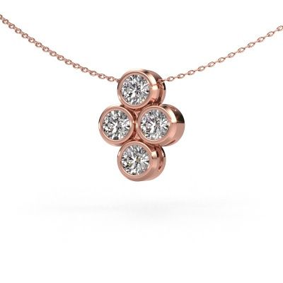 Pendentif Judi 585 or rose diamant 1.60 crt