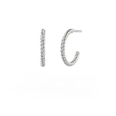 Clous d'oreilles Terra 15mm 585 or blanc