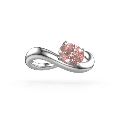 Verlobungsring Chloe OVL 585 Weißgold rosa Labordiamant 7,5x5,5 mm