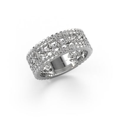 Ring Elizbeth 2 585 white gold lab-grown diamond 1.785 crt