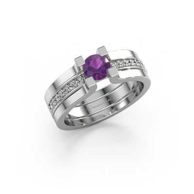 Verlobungsring Myrthe 950 Platin Amethyst 5 mm