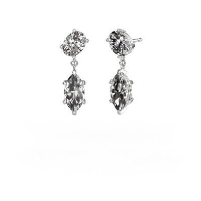 Ohrhänger Toi et Moi OVL-MRQ 950 Platin Zirkonia 8x6 mm