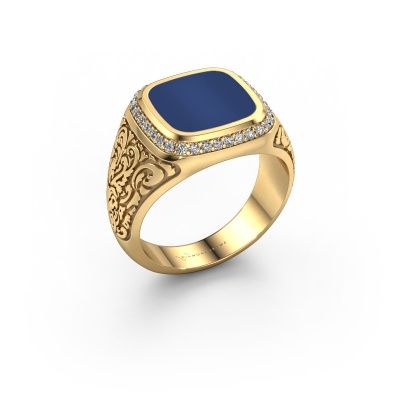 Heren ring Jesse 3 585 goud lapis lazuli 10x10 mm