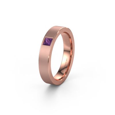 Freundschaftsring WH0101L14BMSQ 585 Roségold Amethyst ±4x2 mm