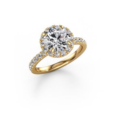 Engagement ring Miranda RND 585 gold lab grown diamond 2.75 crt