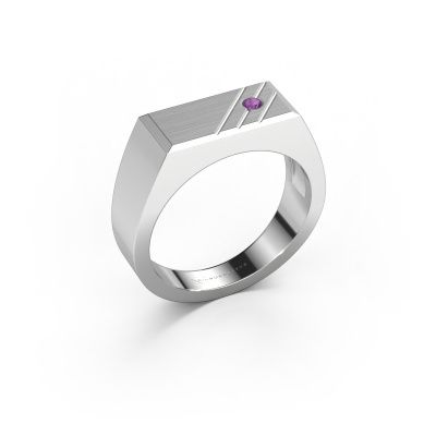 Herrenring Dree 5 585 Weißgold Amethyst 2.4 mm