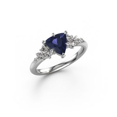 Engagement ring Royce TRI 950 platinum sapphire 7 mm