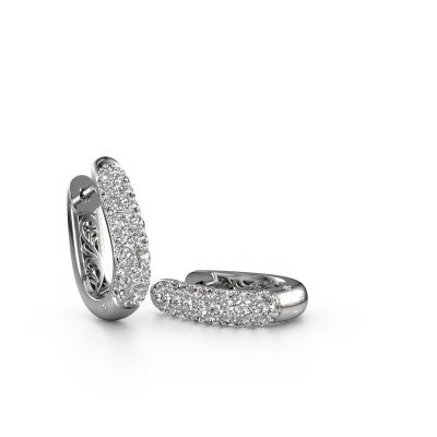 Hoop earrings Danika 8.5 A 585 white gold diamond 0.98 crt