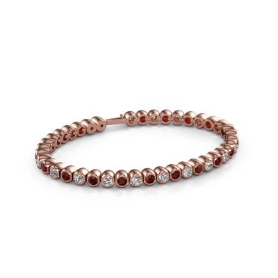 Tennisarmband Bianca 3.5 mm 585 Roségold Granat 3.5 mm