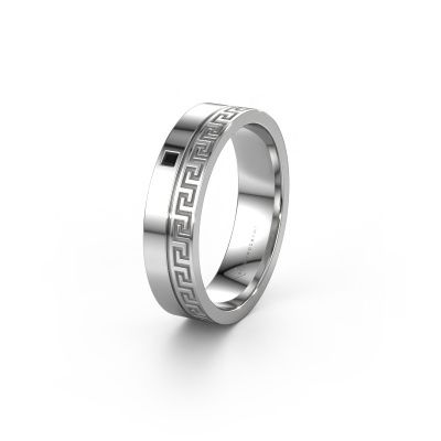 Bague de mariage WH0252L24X 950 platine diamant noir ±4x1.5 mm