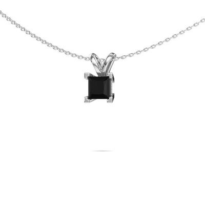 Hanger Ariane 950 platina zwarte diamant 0.936 crt