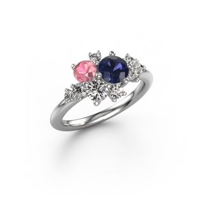Ring Veronica 585 white gold sapphire 5.4 mm