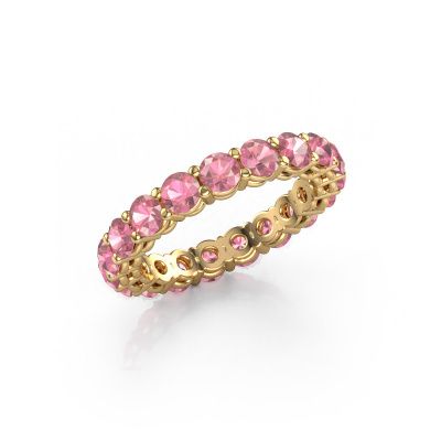 Stackable ring Michelle full 3.4 585 gold tourmaline pink 3.4 mm