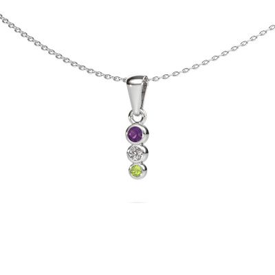 Pendant Felica 585 white gold amethyst 2.7 mm