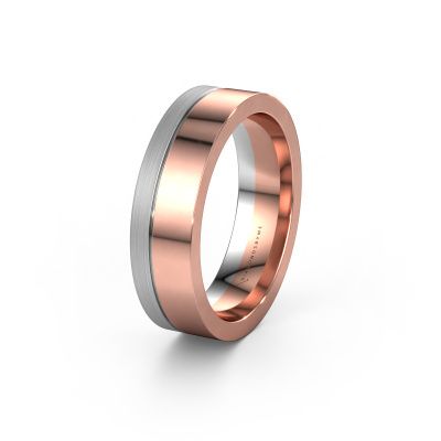 Wedding ring WH0329M16B 585 rose gold ±0.24x0.08 in