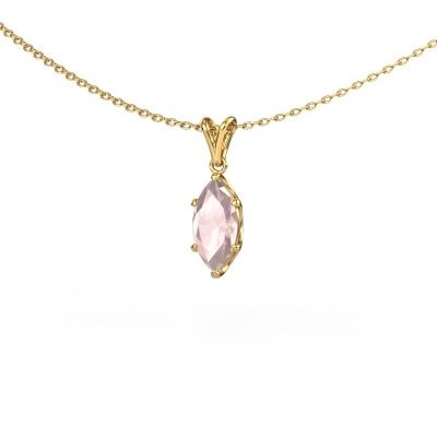 Pendant Sam MRQ 585 gold morganite champagne 10x5 mm