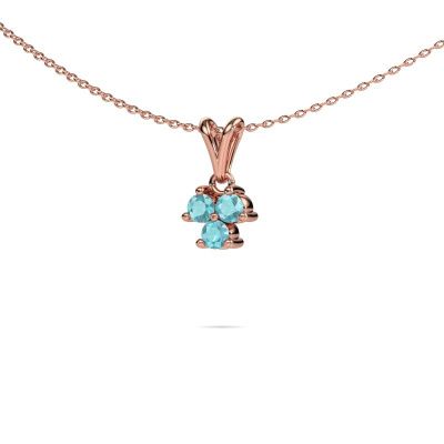 Pendant Shirlee 585 rose gold blue topaz 3 mm
