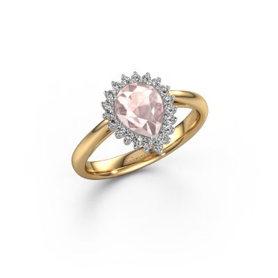 Engagement ring Tilly per 1 585 gold morganite champagne 8x6 mm