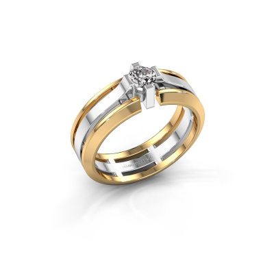 Heren ring Sem 585 witgoud diamant 0.40 crt