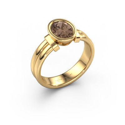 Ring Gerda 585 gold brown diamond 1.10 crt