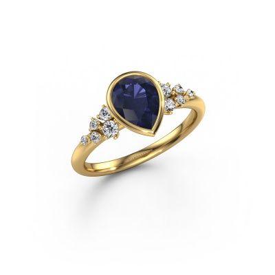 Engagement ring Aliyah PER 585 gold sapphire 8x6 mm