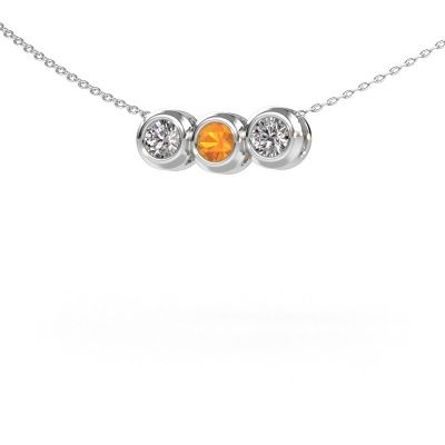 Kette Kim 3 585 Weißgold Citrin 4 mm