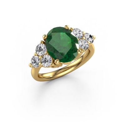 Verlobungsring Serenity OVL 585 Gold Smaragd 11x9 mm
